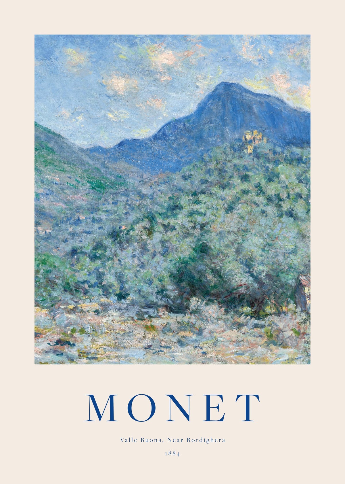 Monet - Valle Buona, Near Bordighera Print