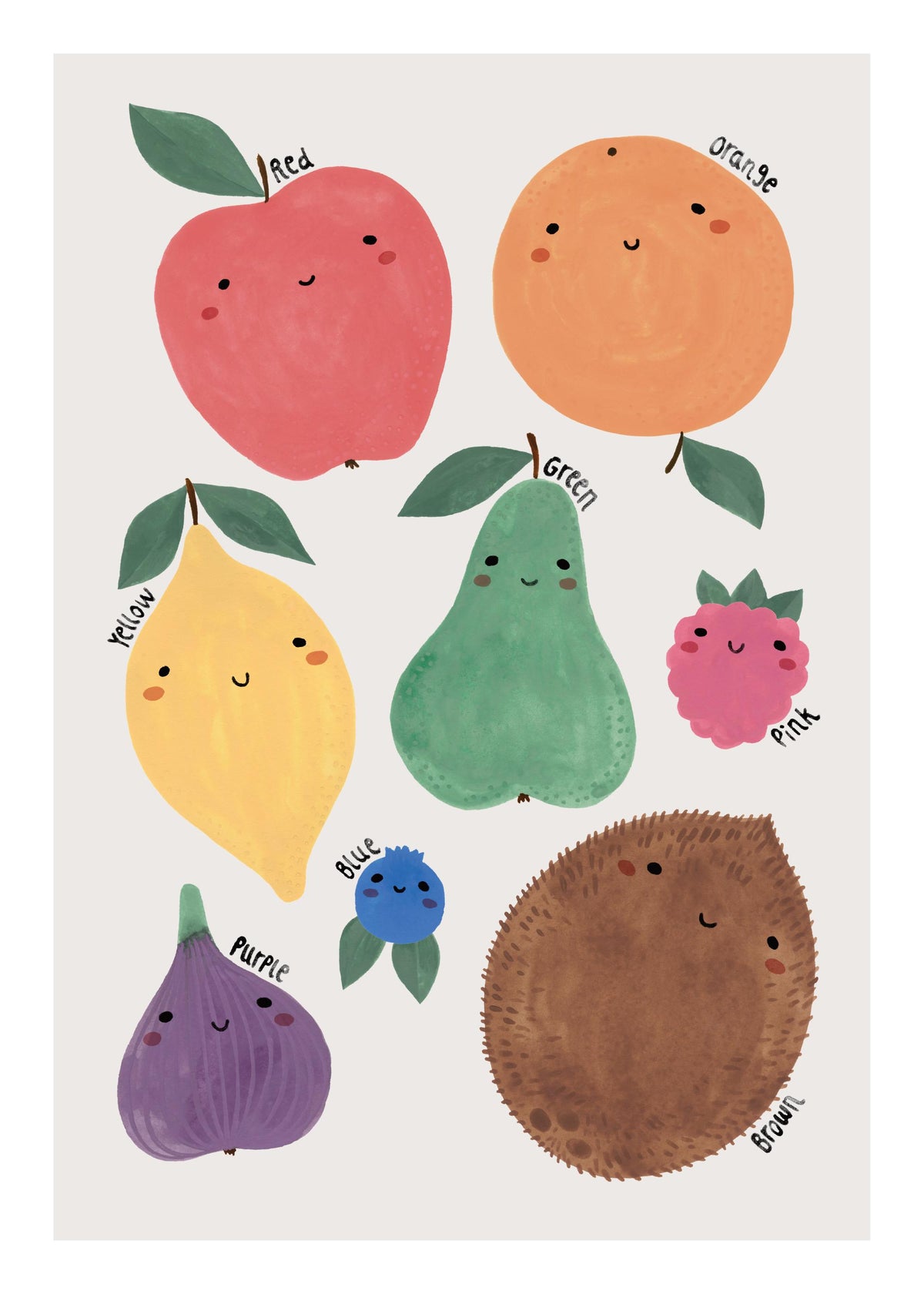 Colorful Fruits Print