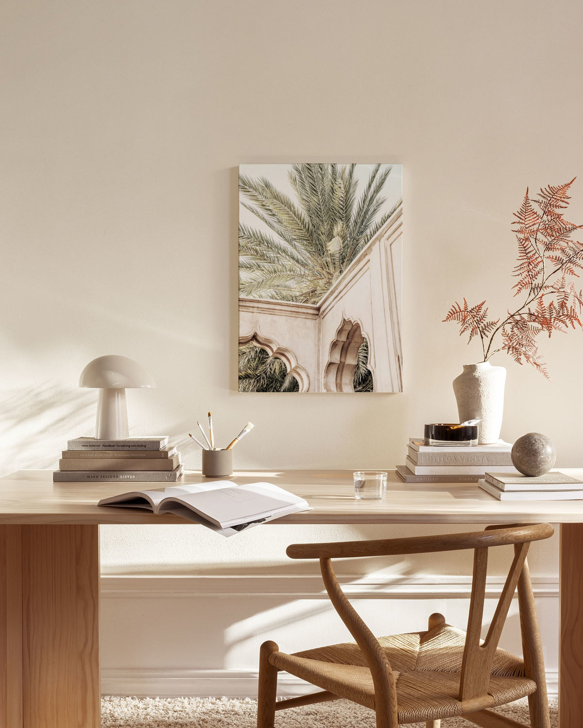 Palm Curves Canvas print