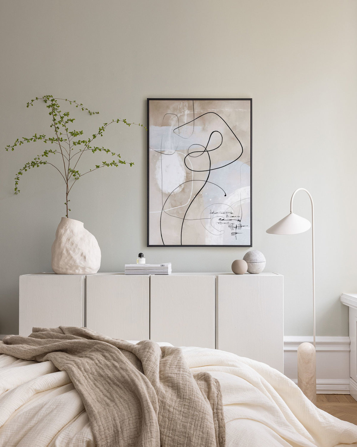 Soft Abstract Lines No1 Canvas print