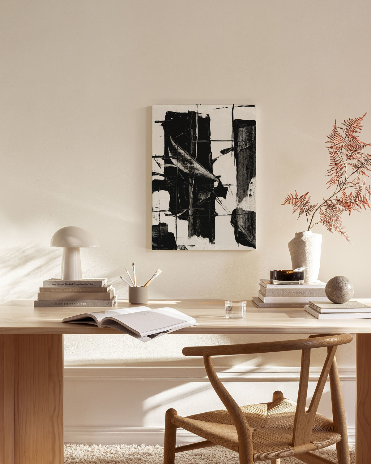 Dramatic Black Canvas print