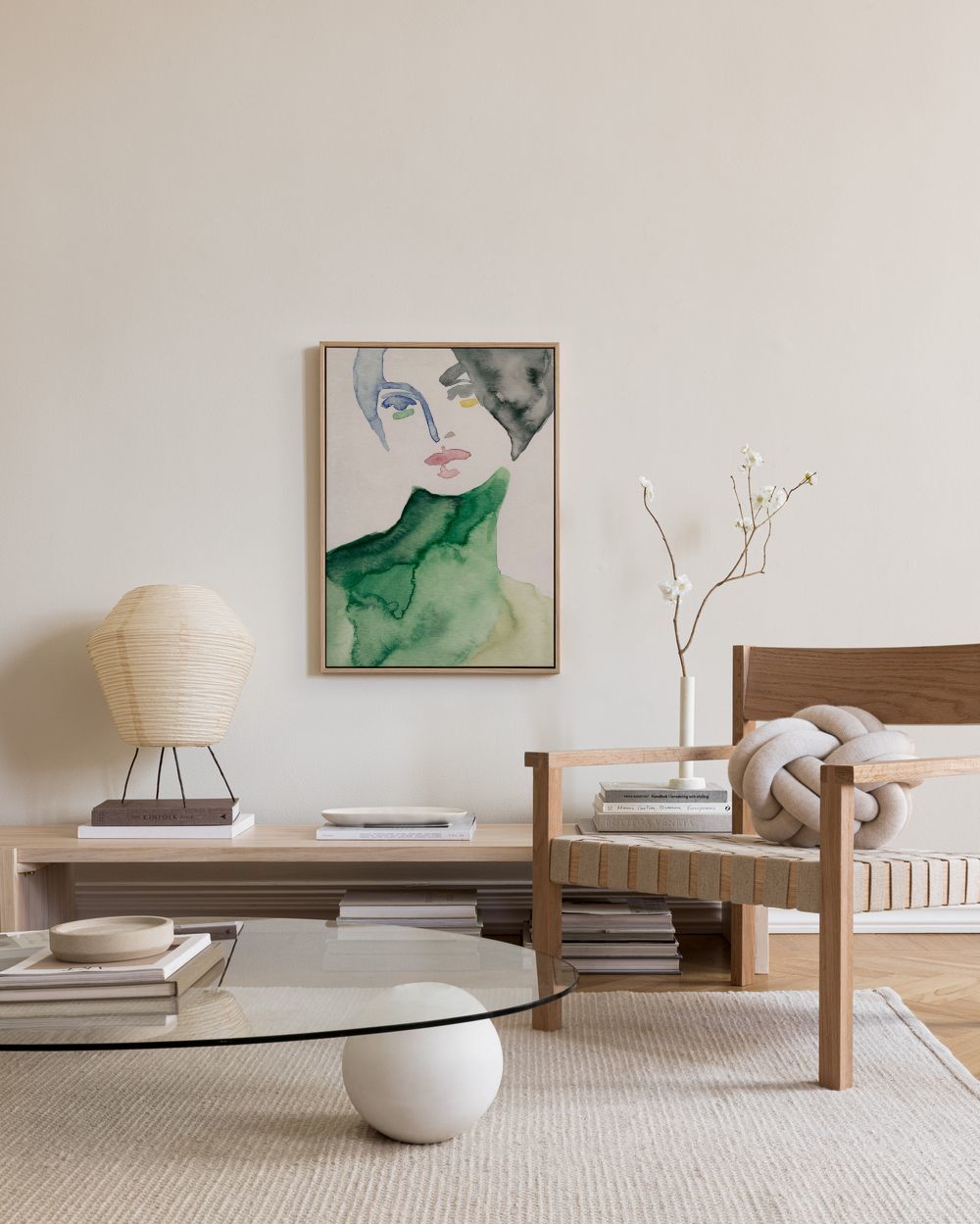 Lady in Green Canvas print