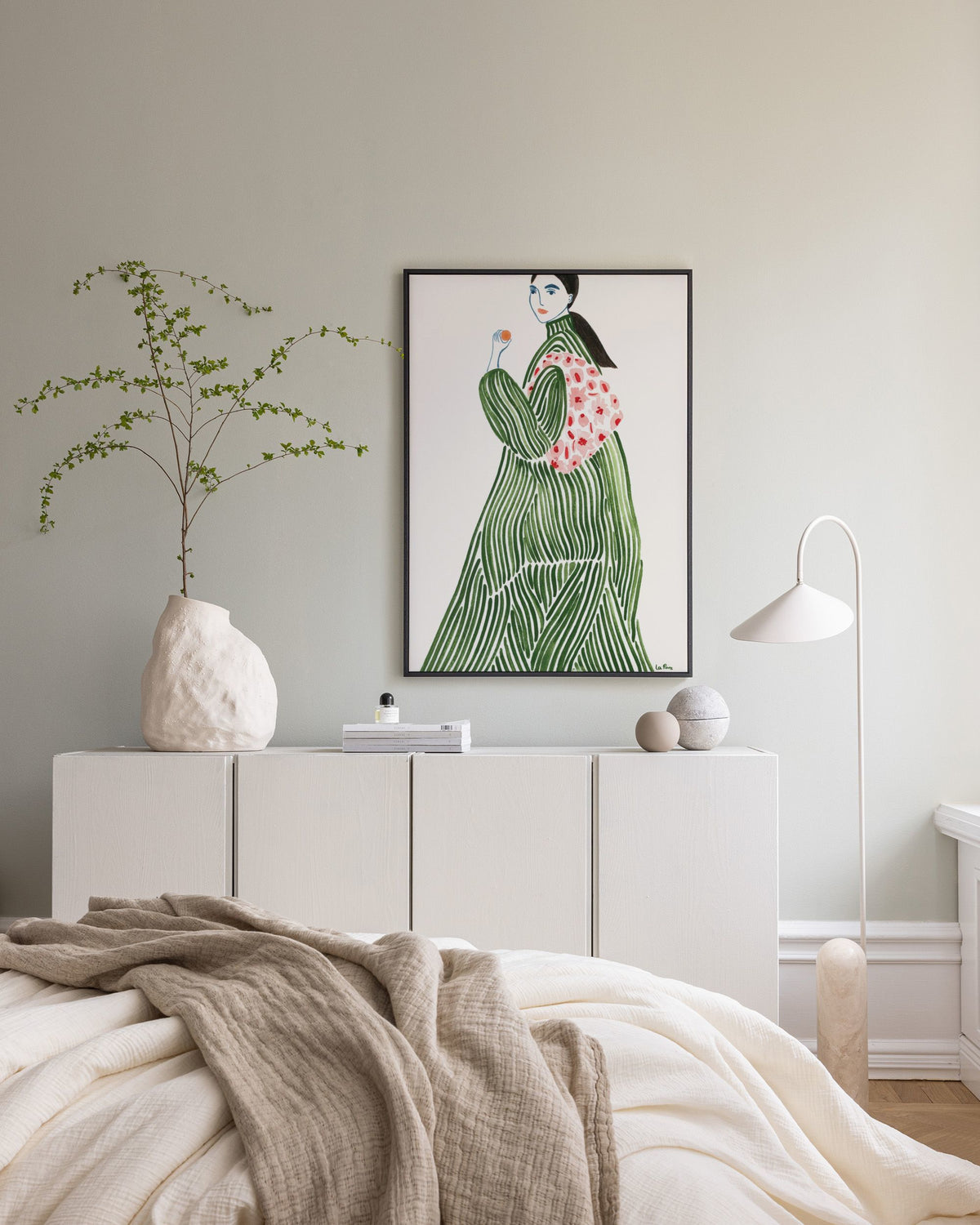 Green Coat Canvas print