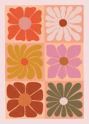 Flower Grid Print Print
