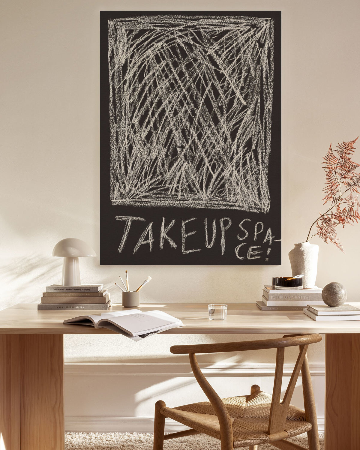 Scribbled Space Canvas print