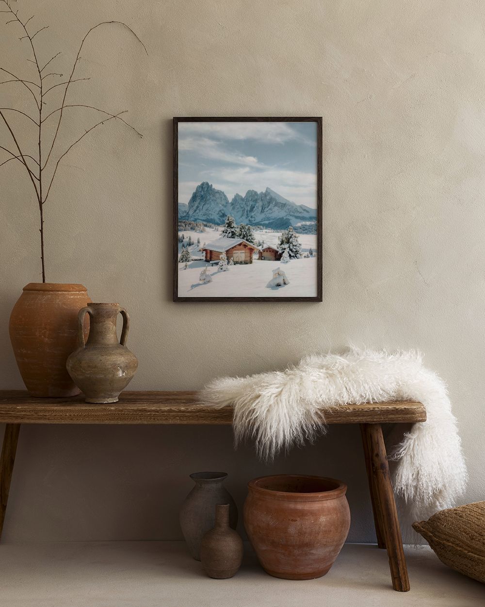 Snowy Seiser Alm Print