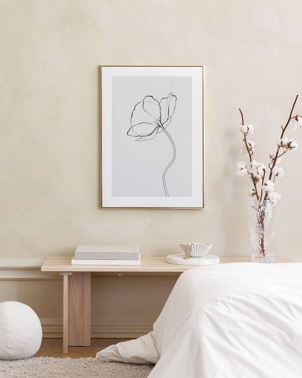 Line Poppy Print