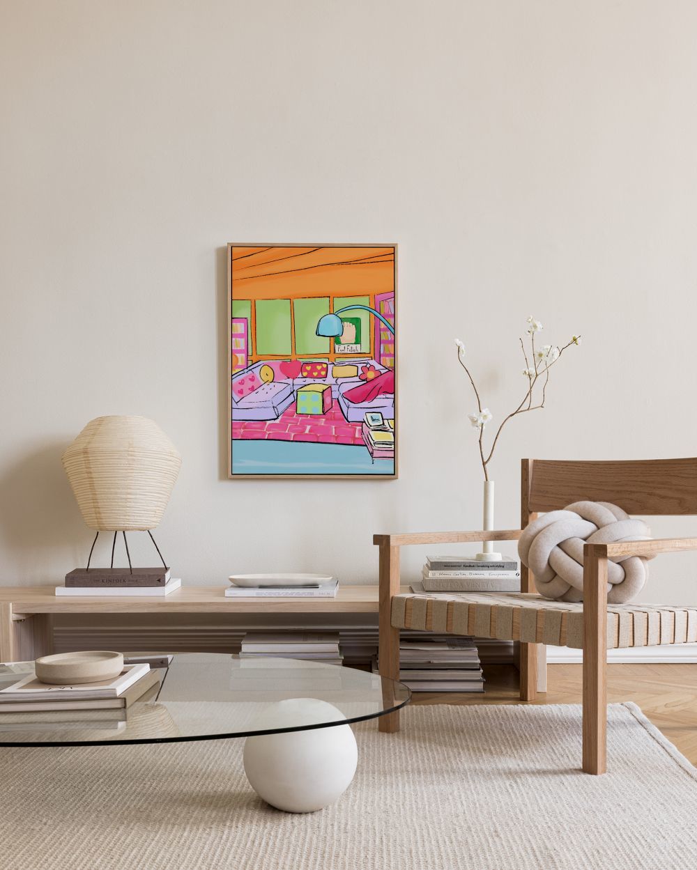 Colorful Living Room Canvas