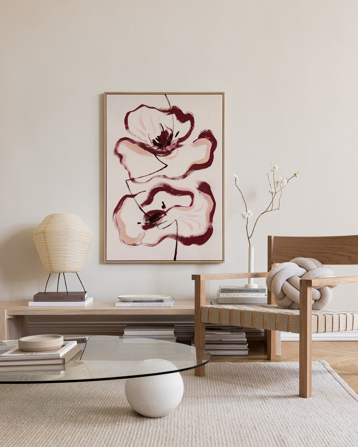 Floral Lines Canvas print