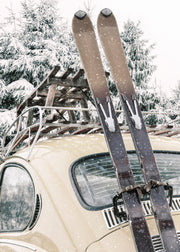 Skis and Snowfall Print