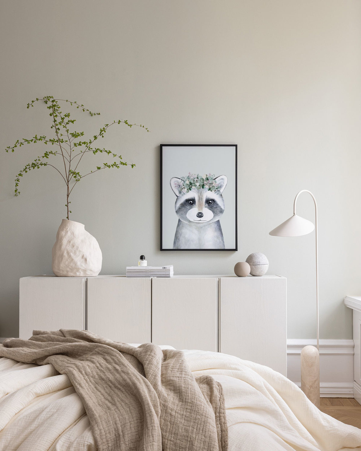 Flower Raccoon Canvas print