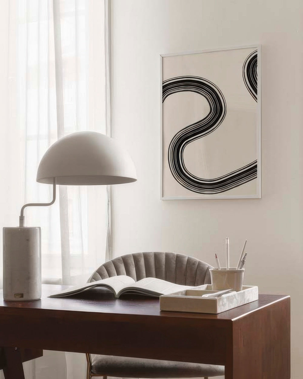 Black Curve No1 Print