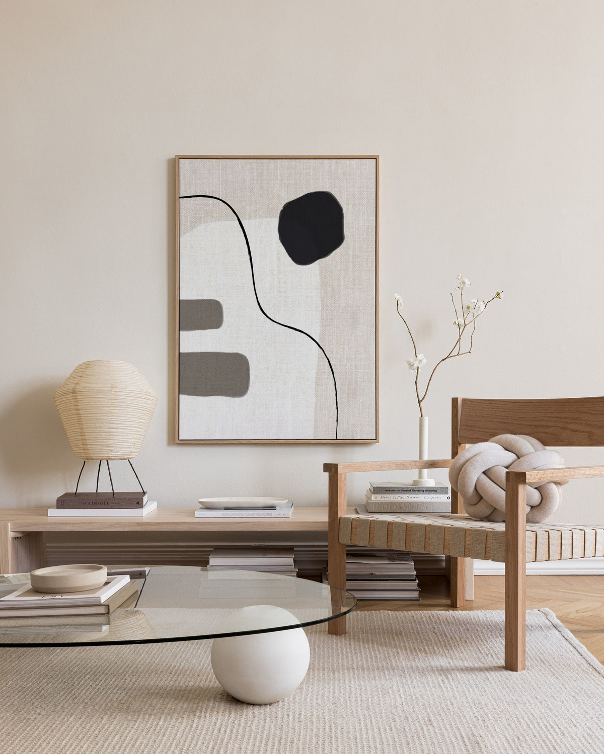 Linen Shapes No2 Canvas print