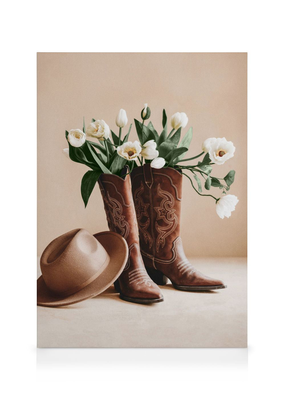 Poppies in Cowboy Boots Canvas print