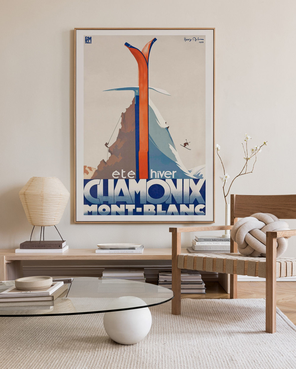 Chamonix Vintage Canvas print