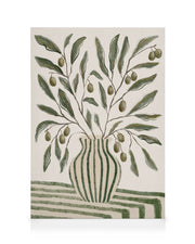 Olive Branches in Vase Canvas print