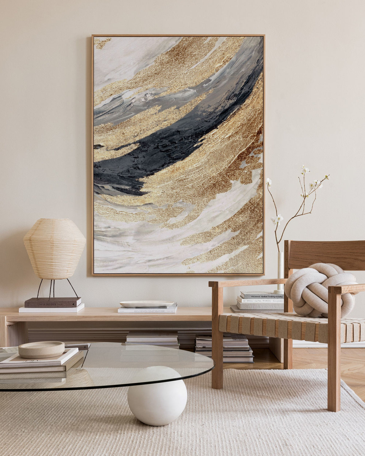 Gold Wave No2 Canvas print