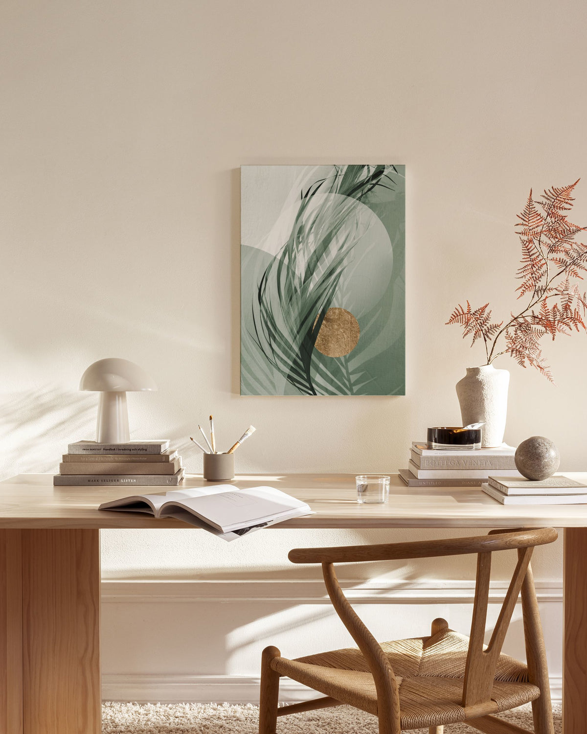 Graphic Palm Leaf No1 Canvas print