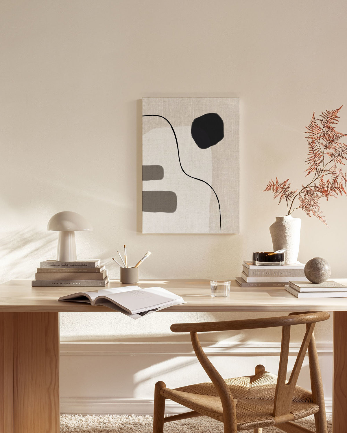 Linen Shapes No2 Canvas print