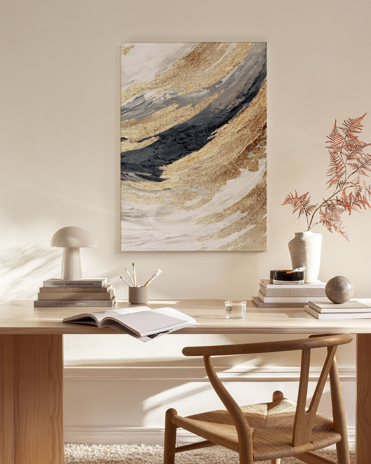 Gold Wave No2 Canvas print