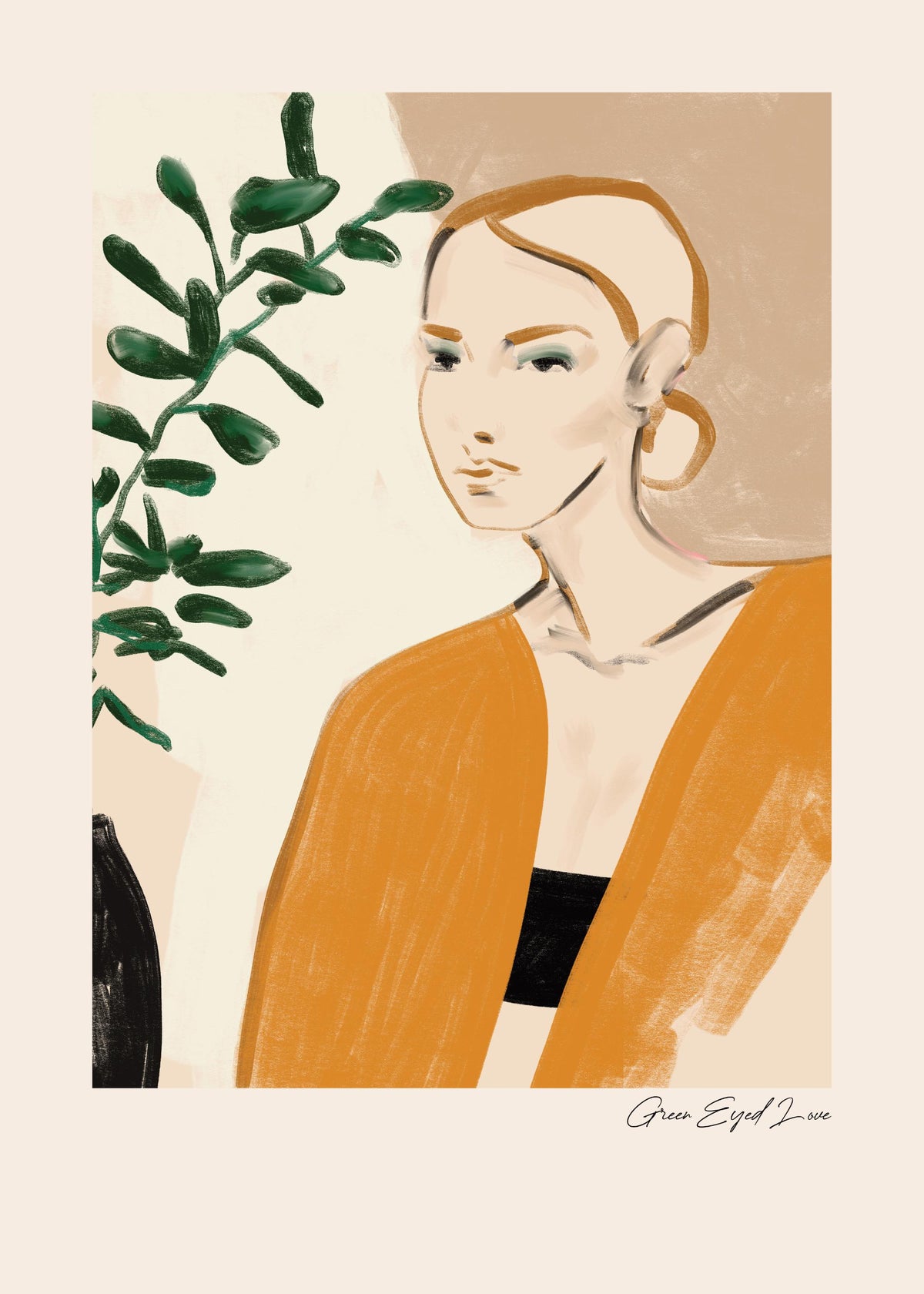 Green Eyed Love Print
