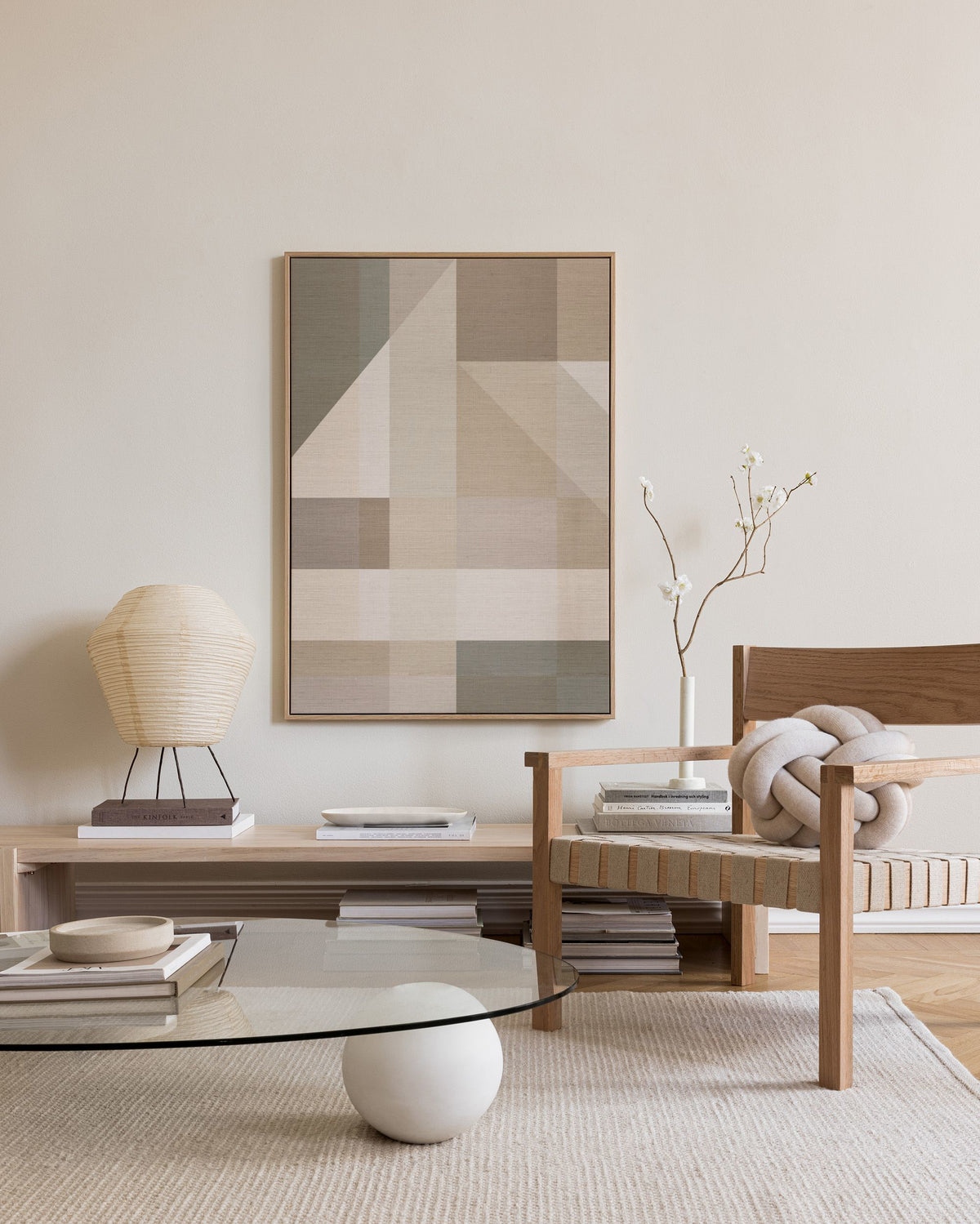 Linen Block Shapes No2 Canvas