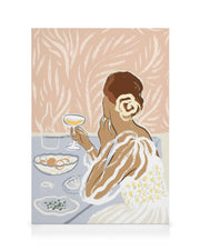 Having a Drink Canvas print