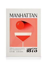 Vintage Manhattan Classic Recipe Canvas print
