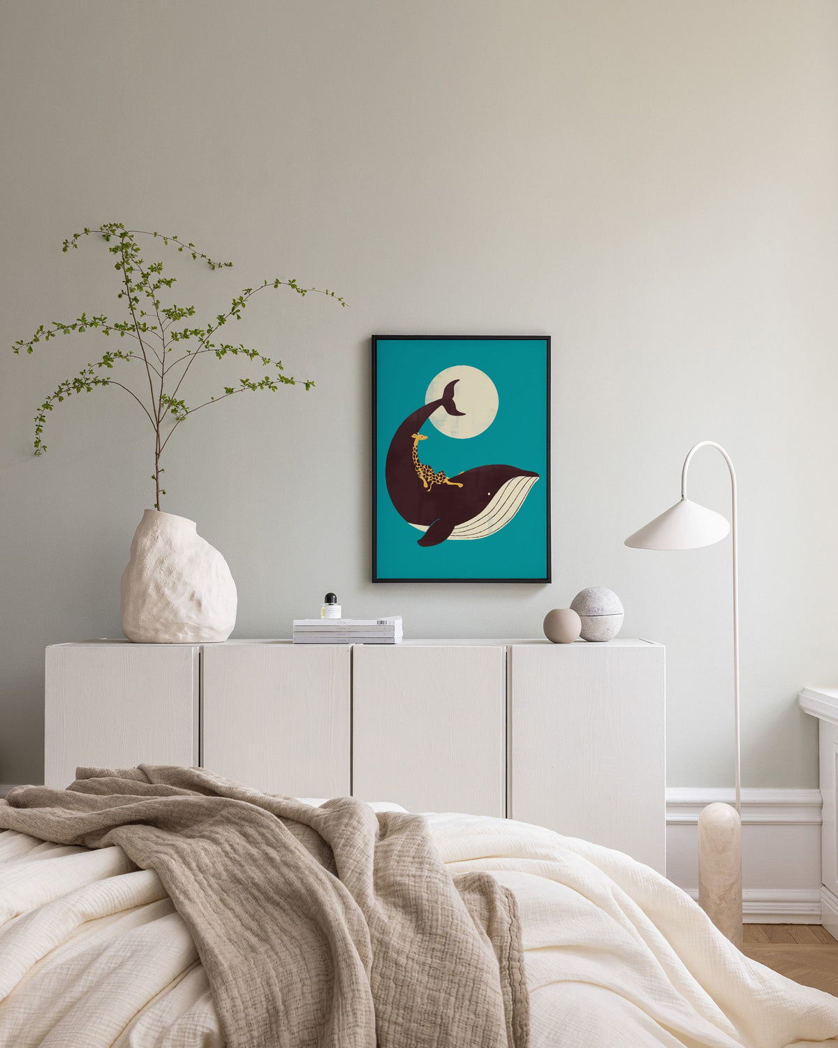 The Giraffe and the Whale Canvas print