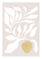 White Botanical Print