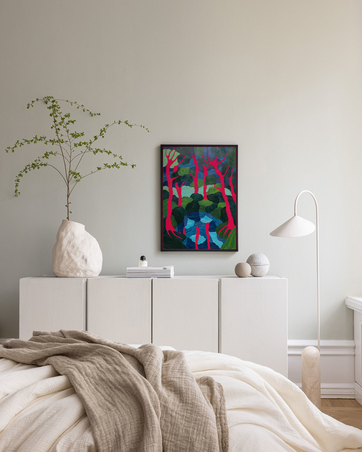 Fluorescent Wood Canvas print