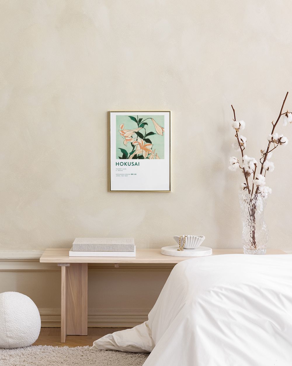 Hokusai - Trumpet Lilies Print