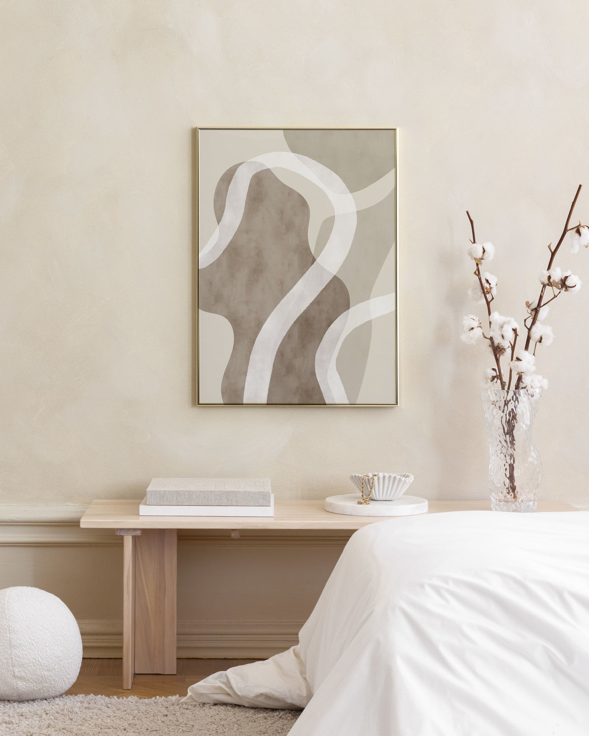 Abstract Brown Shapes No1 Print