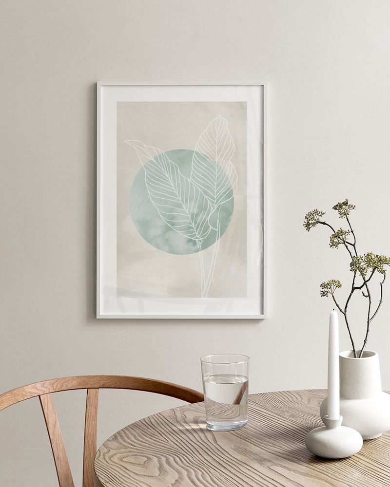 Calathea Line Drawing Print