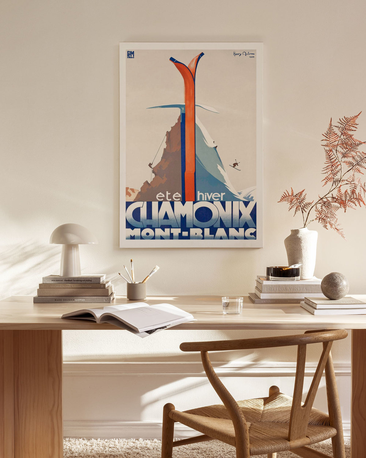 Chamonix Vintage Canvas print