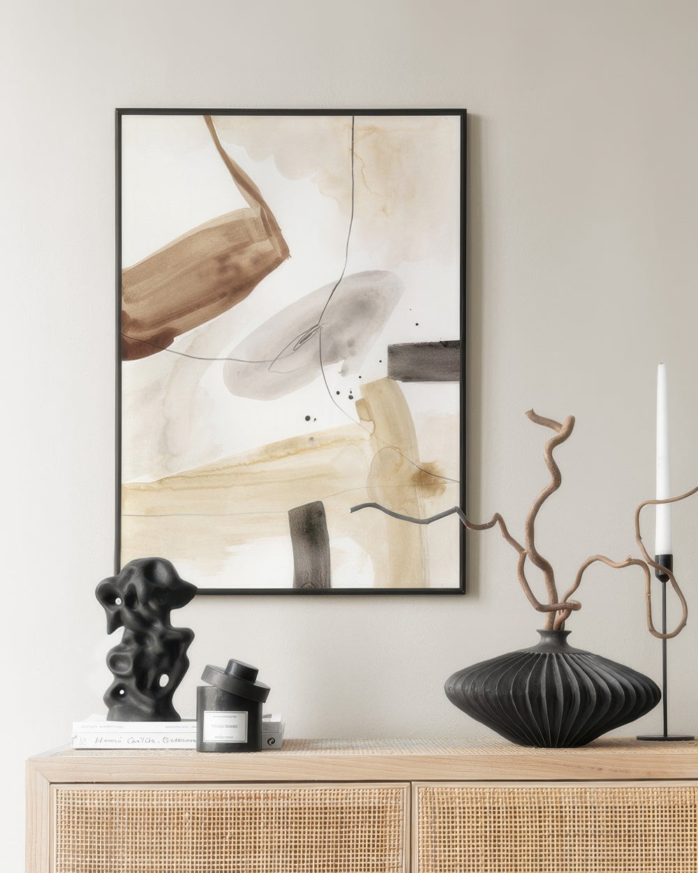 Beige Watercolor No1 Print