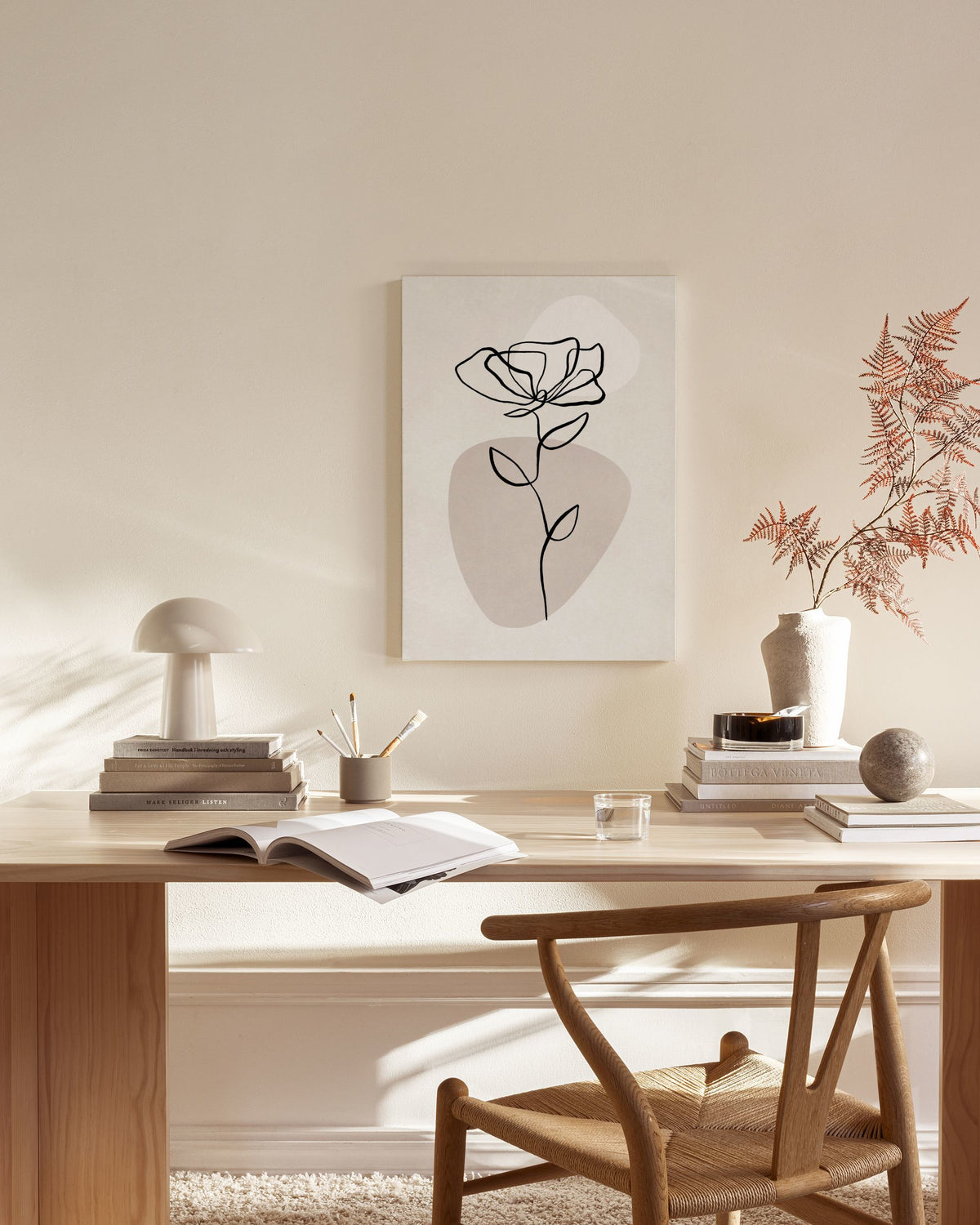 Botanical Lines No1 Canvas print