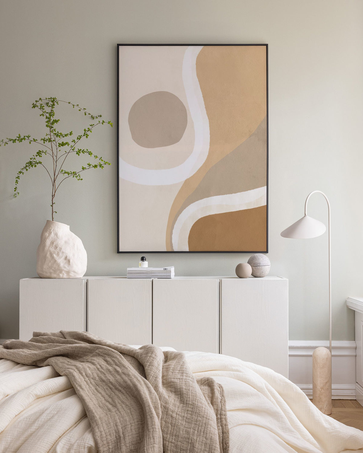 Warm Shapes No1 Canvas print
