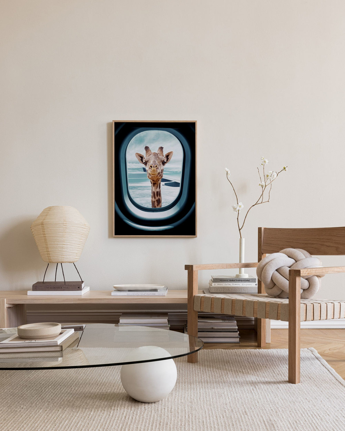 Peek-A-Boo Giraffe Canvas print
