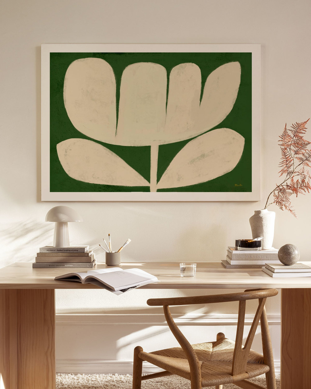 Marco Marella - Flower on Green Canvas print