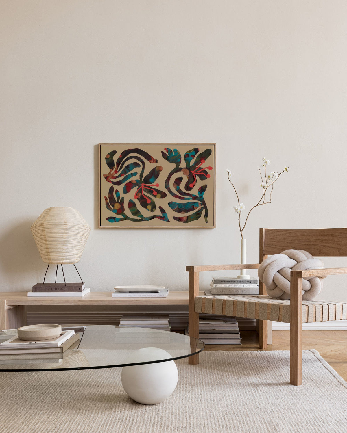 Marbled Garden Canvas print