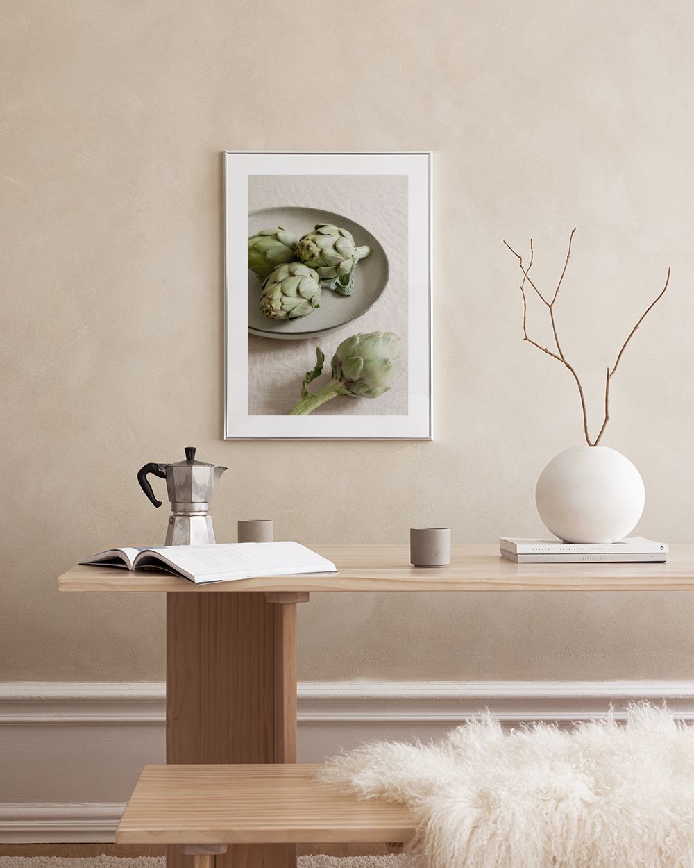 Artichokes on Plate Print