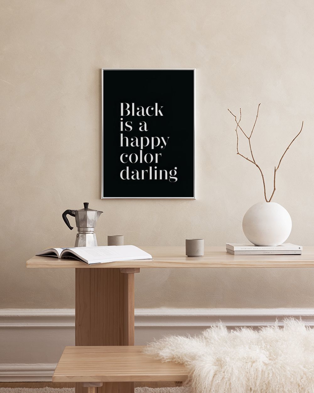 Black is a Happy Color Print