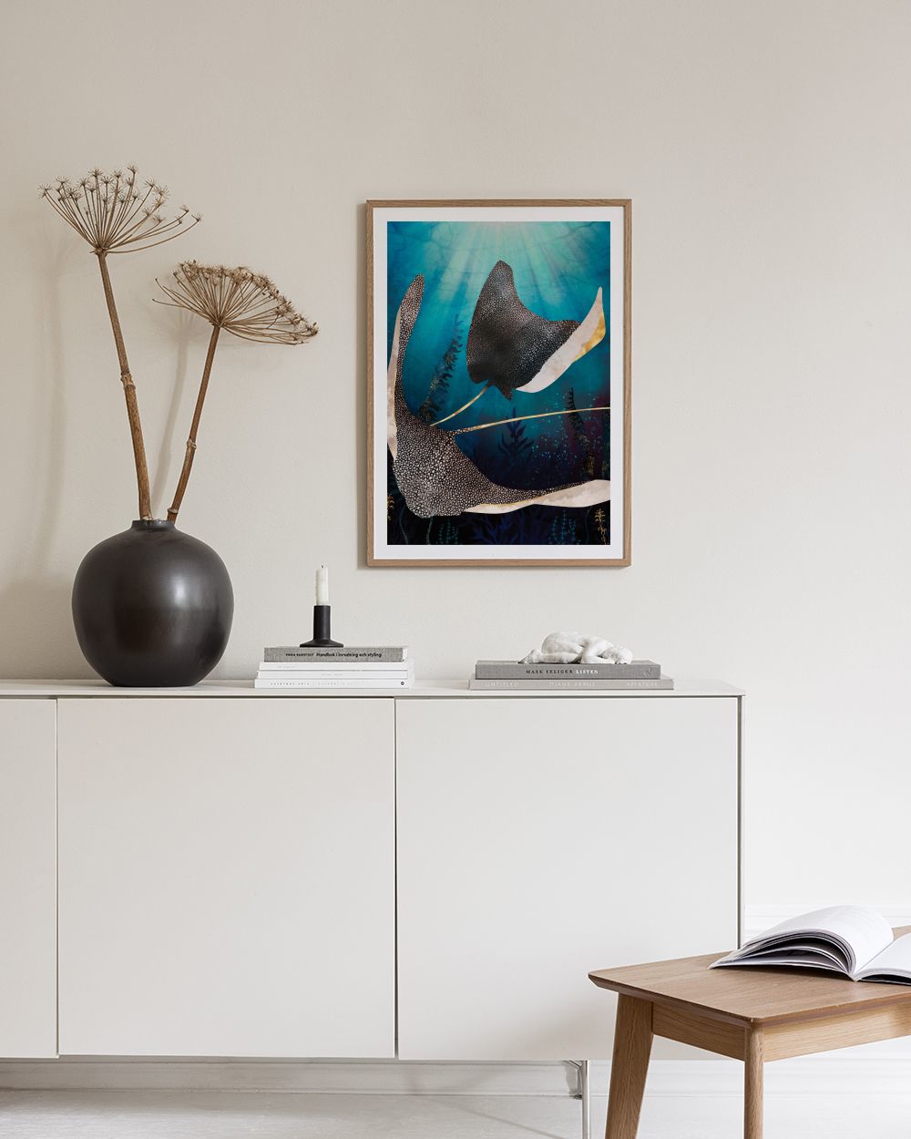 SpaceFrog Designs - Metallic Stingray Print