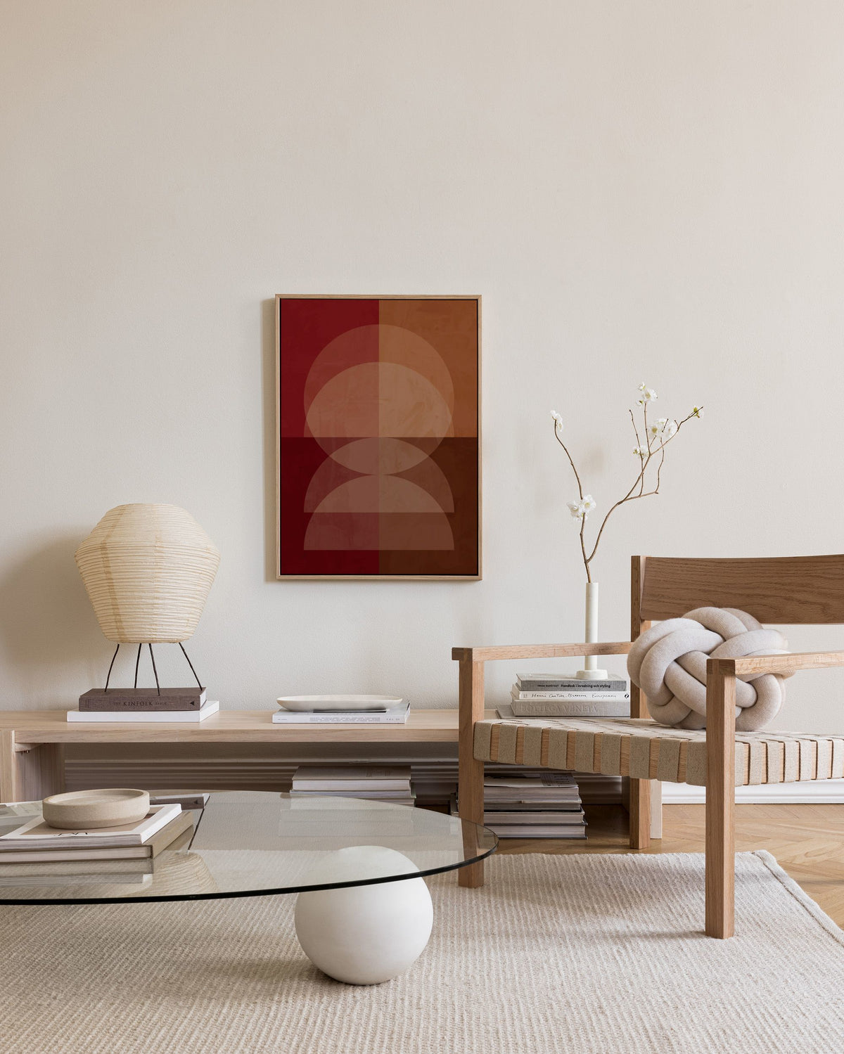 Ochre Orbit Canvas print