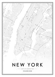 New York Map Print