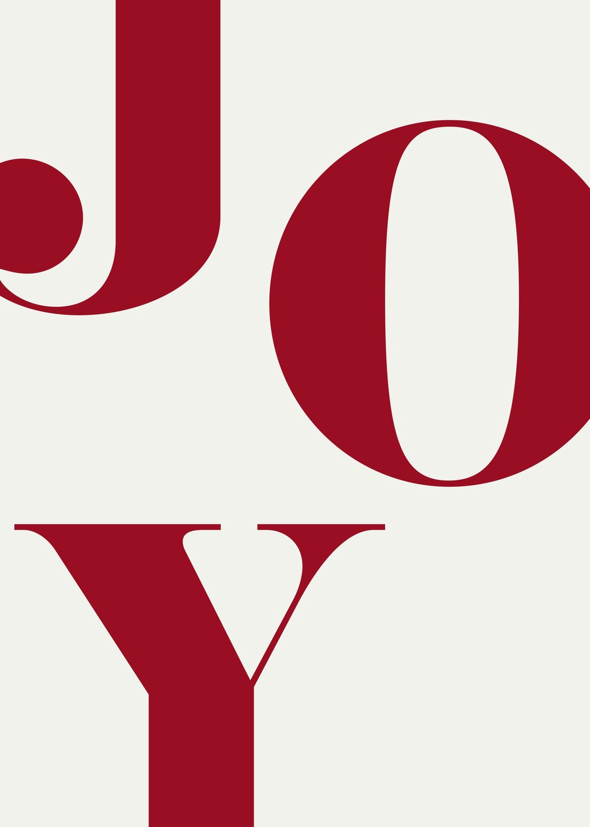 Joy in Red Print