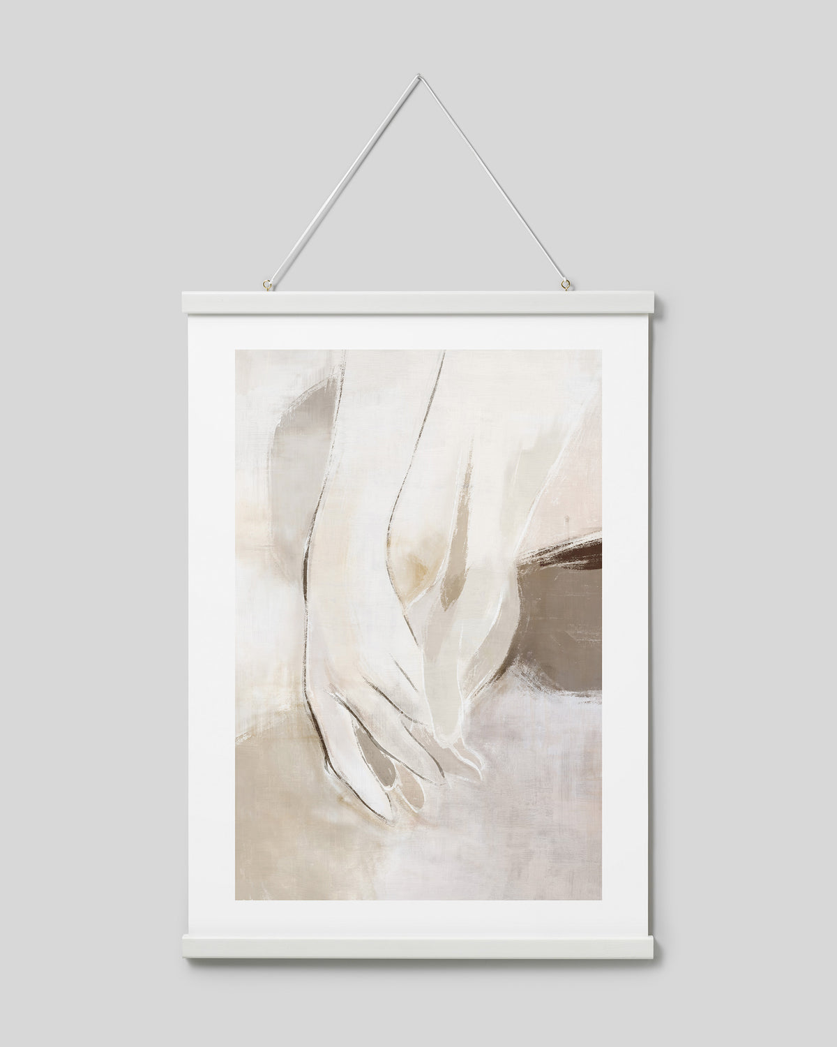 Poster hanger white 51 cm, magnet fastener