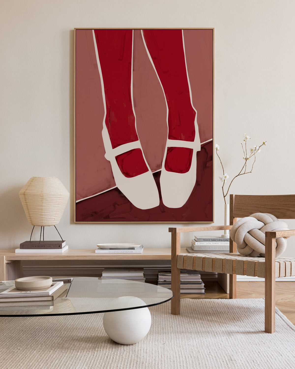 Kit Agar - Red Stockings Canvas print