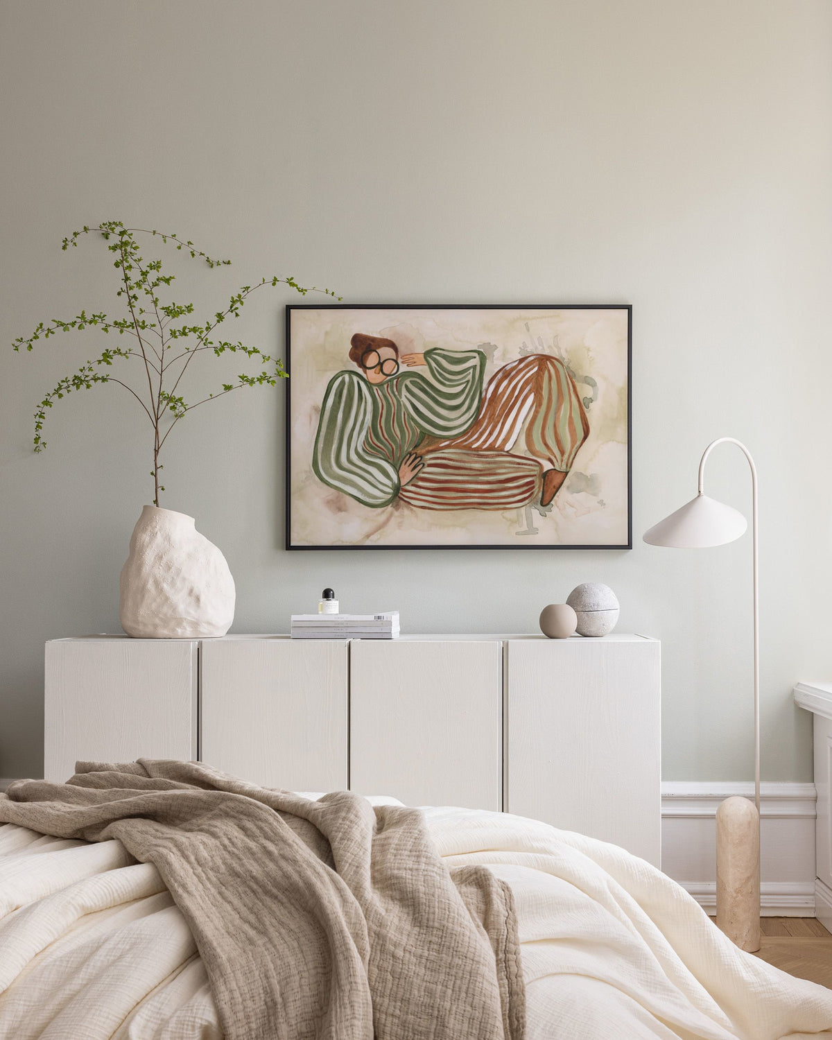Stripe a Pose Canvas print